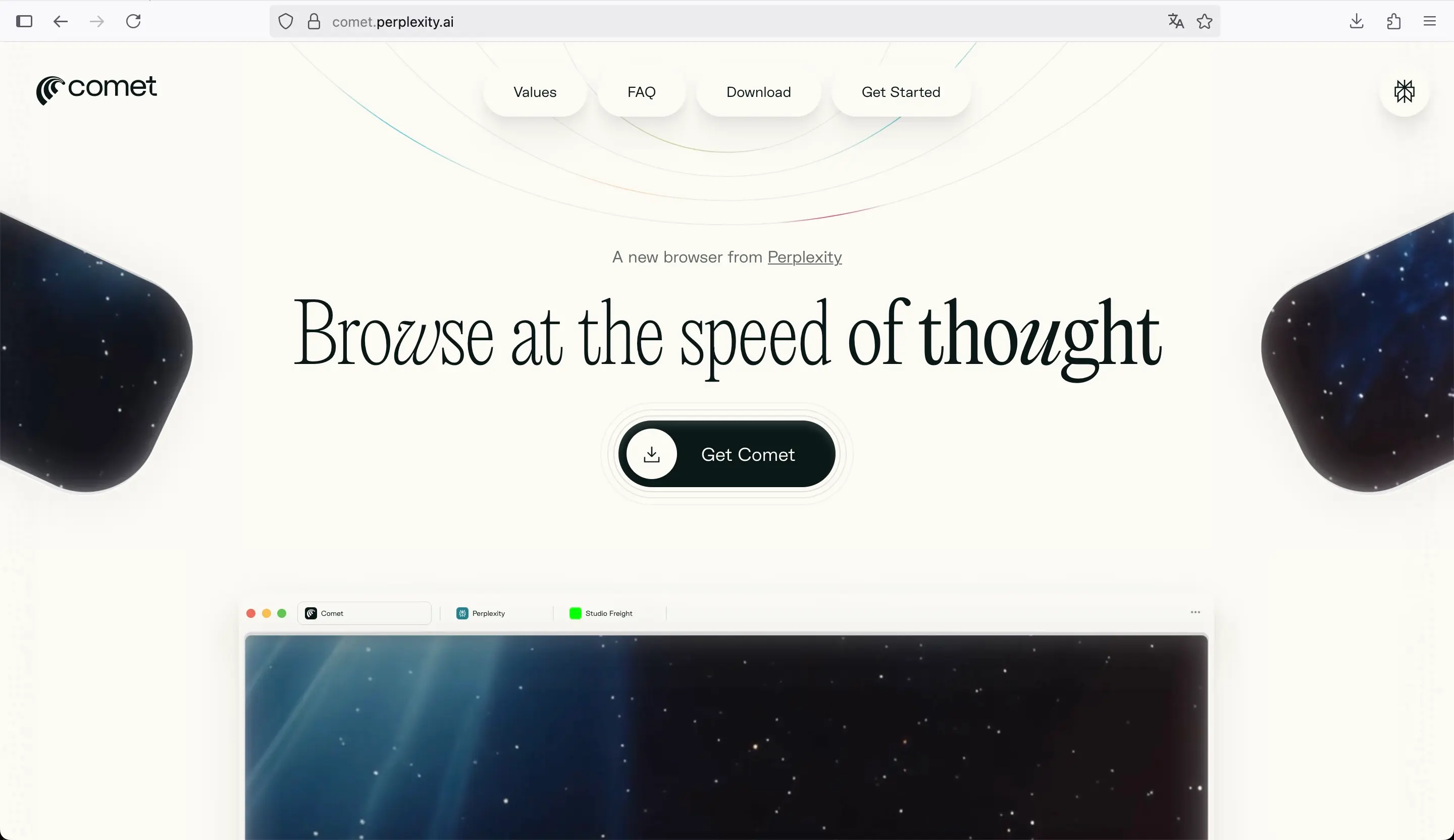 img web - Perplexity Comet 2025.07.11 - A new browser from Perplexity. Browse at the speed of thought